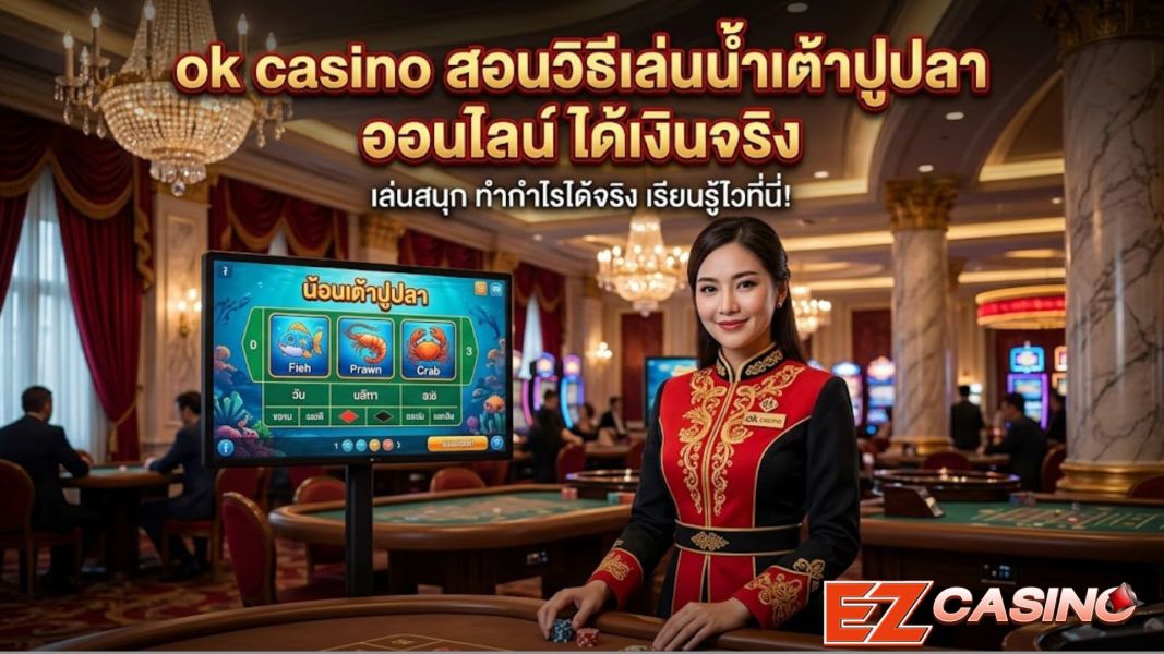 ok casino สอนวิธีเล่นน้ำเต้าปูปลาออนไลน์ ได้เงินจริง อัปเดตปี 2026  okcasino มือโปร