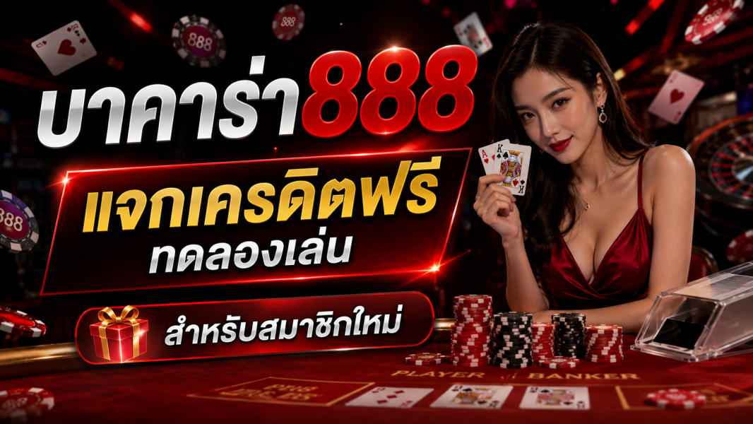 บาคาร่า888 แจกเครดิตฟรีทดลองเล่น สำหรับสมาชิกใหม่ อัปเดตล่าสุดปี 2026
