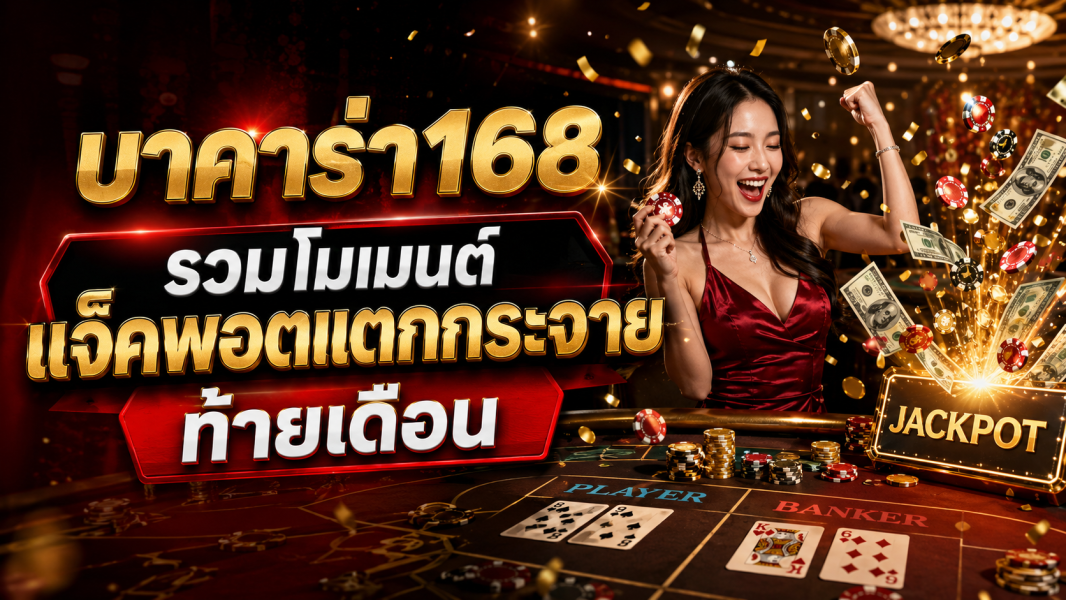 บาคาร่า168 รวมโมเมนต์แจ็คพอตแตกกระจายท้ายเดือน อัปเดตความปังล่าสุดปี 2026
