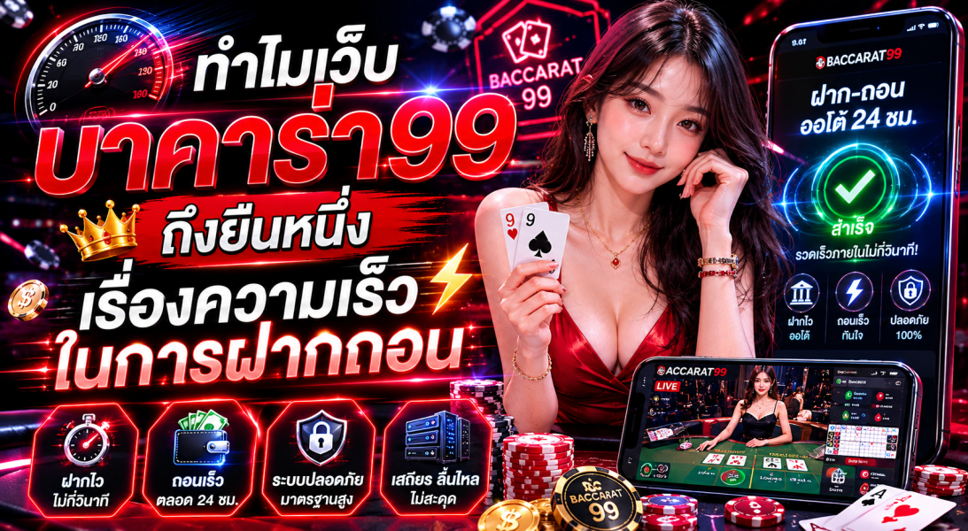 บาคาร่า99 ทำไมถึงยืนหนึ่งเรื่องความเร็วในการฝากถอน อัปเดตล่าสุดปี 2026