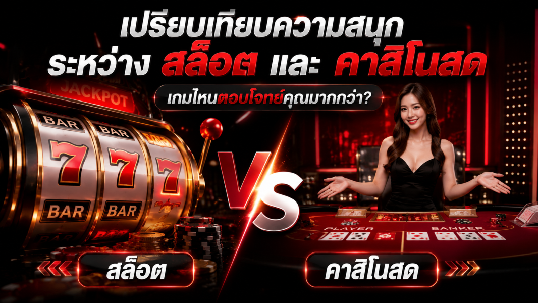 เปรียบเทียบความสนุกระหว่างสล็อตและ คาสิโนสด ปี 2026 เกมไหนตอบโจทย์ผู้เล่นมากกว่า  ezcasino