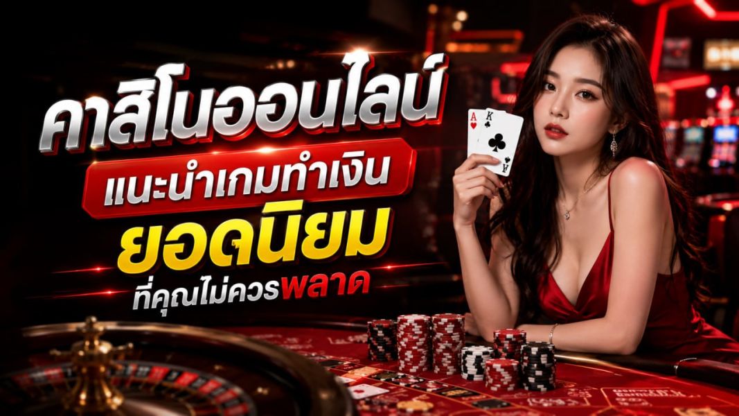 คาสิโนออนไลน์ 2026 แนะนำเกมทำเงินยอดนิยมที่คุณไม่ควรพลาด อัปเดตเกมมาแรงสำหรับผู้เล่นยุคใหม่