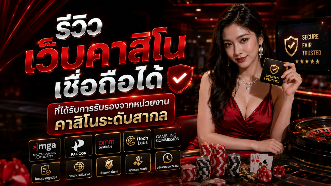 รีวิว เว็บคาสิโน เชื่อถือได้ ที่ได้รับการรับรองจากหน่วยงานคาสิโนระดับสากล อัปเดตปี 2026