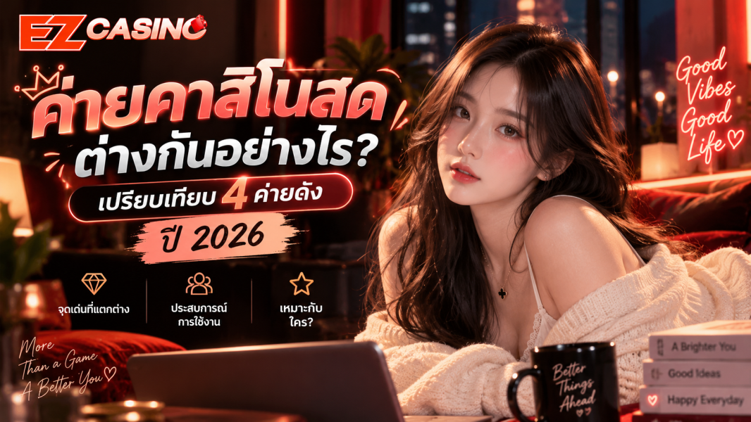 ค่ายคาสิโนสดต่างกันอย่างไร? เปรียบเทียบ 4 ค่ายดัง ปี 2026