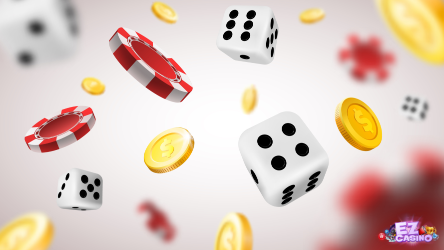 เหรียญ ชิพ ลูกเต๋า จาก เว็บพนันคาสิโน ezcasino เว็บคาสิโนที่ดีที่สุด