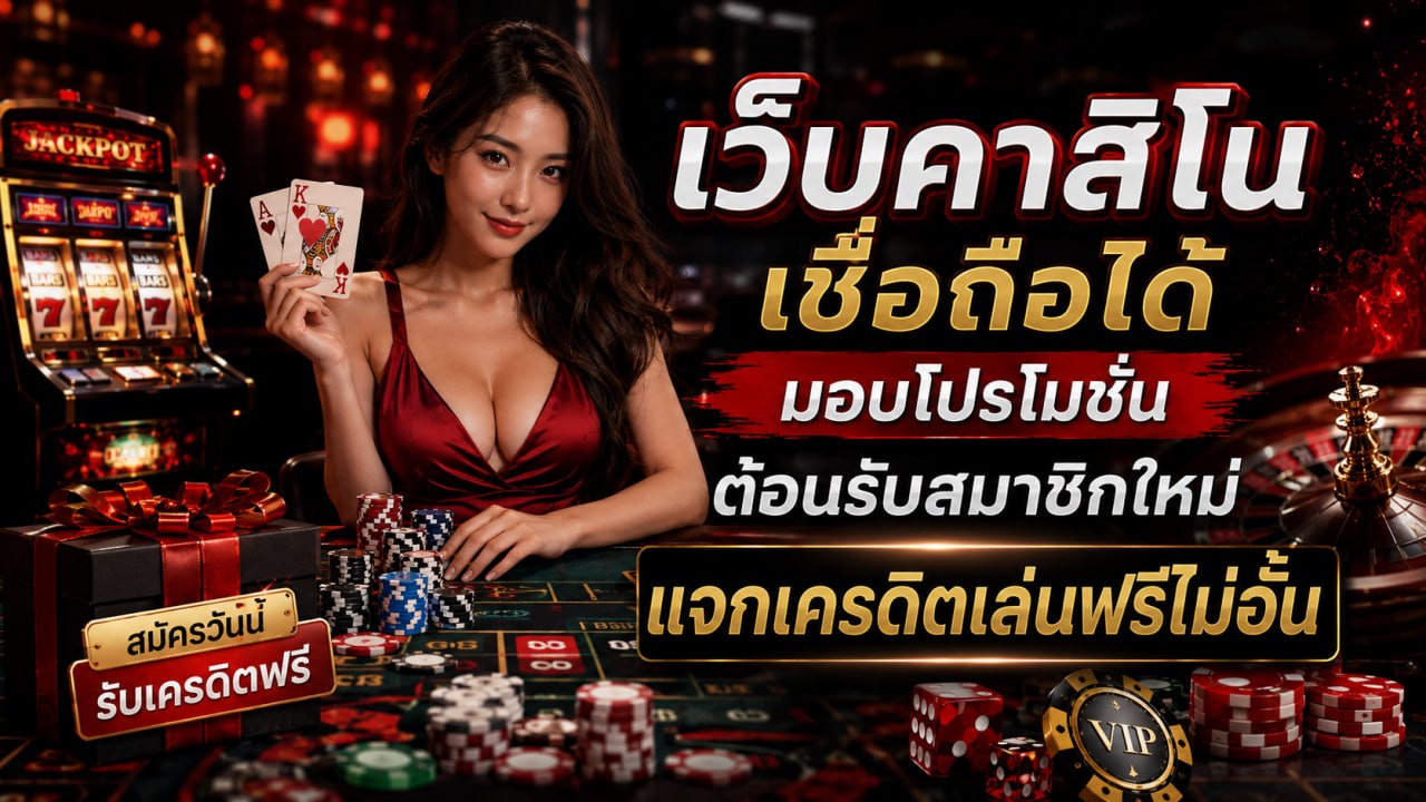 เว็บคาสิโน เชื่อถือได้ ปี 2026 มอบโปรโมชั่นต้อนรับสมาชิกใหม่ แจกเครดิตเล่นฟรีไม่อั้น