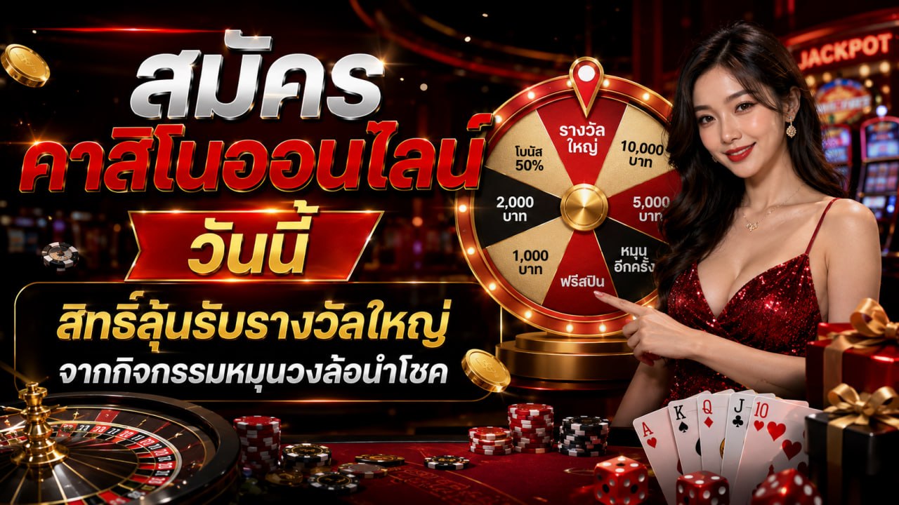 สมัครคาสิโนออนไลน์ วันนี้ สิทธิ์ลุ้นรับรางวัลใหญ่จากกิจกรรมหมุนวงล้อนำโชค ปี 2026