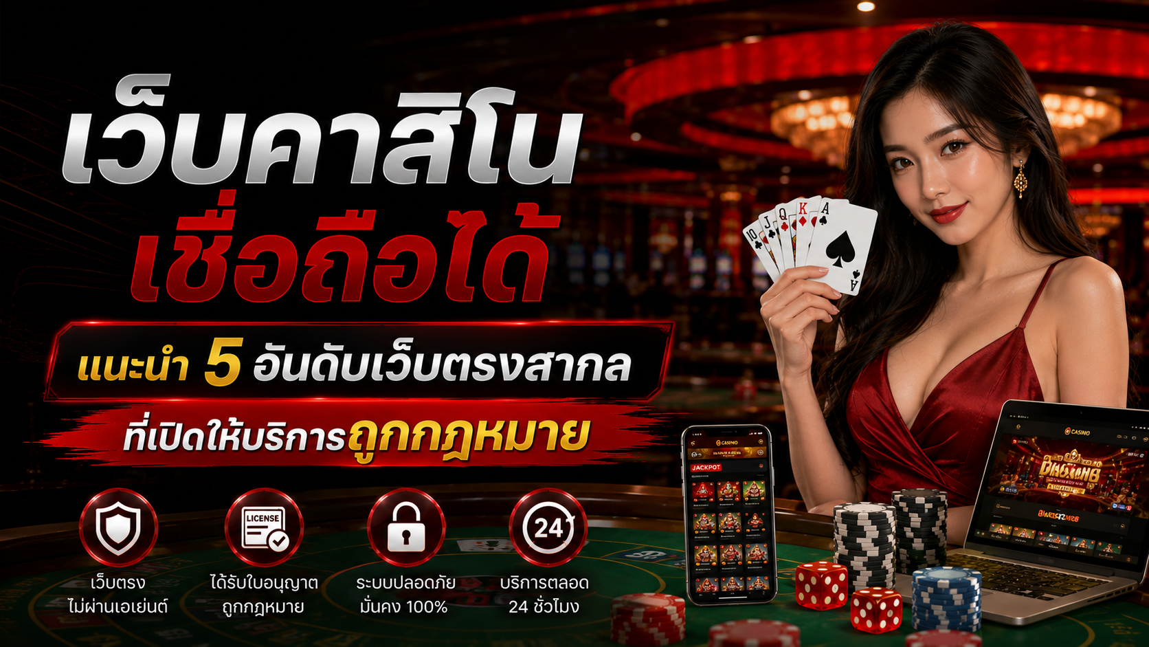 เว็บคาสิโน เชื่อถือได้ ปี 2026 แนะนำ 5 เกณฑ์มาตรฐานเว็บตรงสากลที่ควรมี ก่อนตัดสินใจเลือกใช้งาน