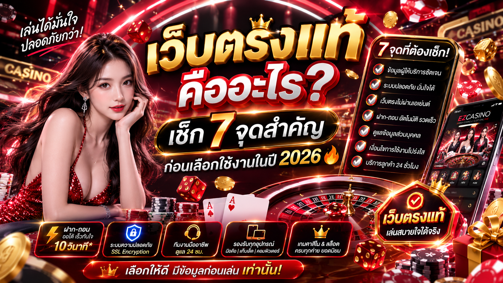 เว็บตรงแท้ คืออะไร? เช็ก 7 จุดสำคัญก่อนเลือกใช้งานในปี 2026