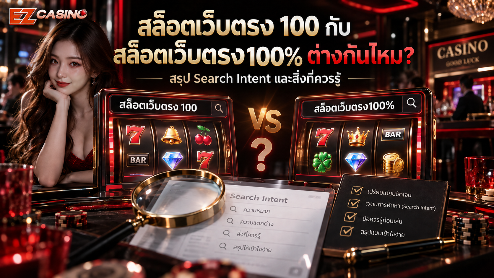 สล็อตเว็บตรง 100 กับ สล็อตเว็บตรง100% ต่างกันไหม? สรุป Search Intent และสิ่งที่ควรรู้ในปี 2026