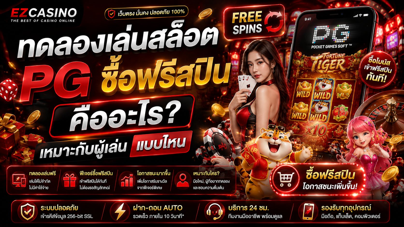 ทดลองเล่นสล็อต PG ซื้อฟรีสปิน คืออะไร? เหมาะกับผู้เล่นแบบไหน 2026